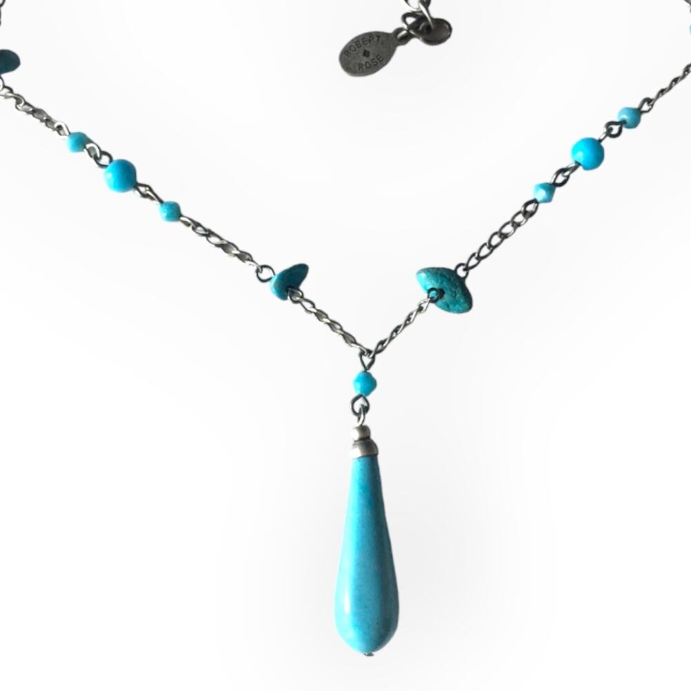 Robert Rose faux turquoise accent necklace